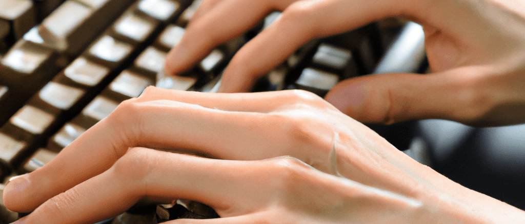 Person Creating an Email Marketing Piece